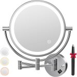 8 pouces miroir grossissant lumineux mural x30 miroir grossissant mural avec 3 couleurs cran tactile ...