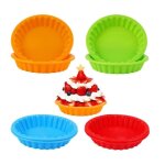 8 ronde moule tartelette silicone revtement antiadhsif mini moule a tarte convient  la prparation ...
