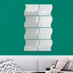 8 stickers miroirs vagues - autocollants stickers adhsifs effet miroir