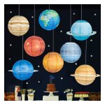 8 suspension planetes - solaire - papier - enfant