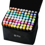 80 marqueurs de couleur pour enfants et adultes marqueurs de peinture � double extr�mit� pour gar�ons ...