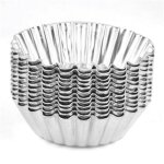 80 pi�ces en aluminium ton argent moule � tarte aux ?ufs fabricants de moules cupcake g�teau moule � ...