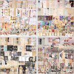 800pcs autocollants scrapbooking vintage rtro scrapbooking stickers et papier kit pour bullet journal ...