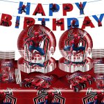 82 pcs decoration anniversaire anniversaire vaisselle kit spiderman pour dcorations de fte enfants ...
