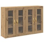 825097& bahut de rangement pour séjour - armoires murales 2 pcs - chêne artisanal 695x34x90 cm - bois ... 825097& bahut de rangement pour séjour - armoires murales 2 pcs - chêne artisanal 695x34x90 cm - bois ...
