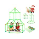 87 pcs kids fort building kits jouet fort cr�atif pour gar�on et fille de 5 + ansbrillent dans noir bricolage ...