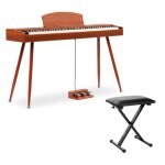 88 touches piano lectrique - couleur noyer avec banquette de piano