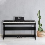 88 touches piano lectrique noir avec banquette de piano pliante relevable