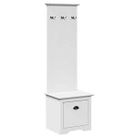 886838& armoire de couloir - armoire de vestiaire avec crochets bodo blanc 50x40x157 cm 886838& armoire de couloir - armoire de vestiaire avec crochets bodo blanc 50x40x157 cm