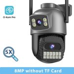 8mp wifi camra ptz extrieur double cran 10x zoom numrique dtection humaine scurit ip camra surveillanc ...
