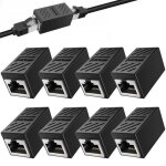 8pcs coupleur de cble connecteur lan rj45 adaptateur femelle  femelle de type intgr pour cat7 - cat6 ...