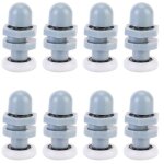 8pcs coureurs de porte douche en plastique durable coulissant piste roulement salle bains verre pour ...