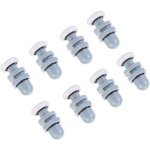 8pcs coureurs de porte douche en plastique durable coulissant piste roulement salle bains verre pour ...