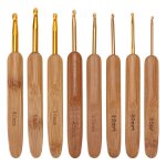 8pcs crochets ensemble aiguilles � tricoter poign�e ergonomique en bambou pour d�butants exp�riment�s ...