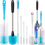 8pcs goupillons bouteille brosses de nettoyage pour bouteilles  col troit dcanteur de vin gobelets ...