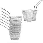 8pcs panier  frites carr individuels en acier inonxydable plats de service  frites outils de cuisine ...