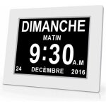 8quot lcd horloge numrique calendrier pour parentsenfants white couleurs multiples largeight