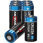 8x ansmann cr123a pile au lithium 3v - pile haute performance (8 pices)