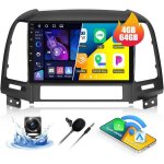 9 [4 + 64g] autoradio pour hyundai santa fe 2006 - 2012 - carplay / android auto sans fil gps wifibtfm ...