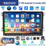 9 android 14 4g + 64g carplay autoradio gps navi wifi rds fm bt pour vw golf 5 6 passat b6 b7 polo 6r ...