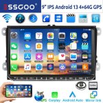 9 android 14 4g + 64g carplay autoradio gps navi wifi rds fm bt pour vw golf 5 6 passat b6 b7 polo 6r ...