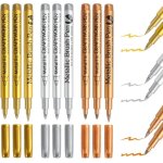 9 feutre dore et argentestylo dor� et argent�marqueurs permanentsmarqueur m�tallique brillantmarqueur ...