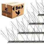 9 m�tres pics anti - pigeons acier inox - piques anti oiseaux repulsif chat jardin