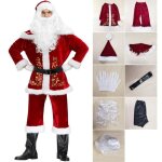 9 pcs costume déguisement père noël pour adulte costume père noël déguisement vêtement habit complet ... 9 pcs costume déguisement père noël pour adulte costume père noël déguisement vêtement habit complet ...