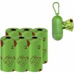 90 sacs � d�jections canines biod�gradables tr�s �pais et �tanches avec 1 distributeur r�glable 6 rouleaux ...