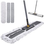 90cm grande balai serpillre en microfibre avec manche rglable en inox avec 3 tampons pour nettoyage ...