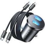 90w chargeur allume cigare usb c prise allume cigare 12v pour iphone 16 15 14 13 12 11 pro max galaxy ...