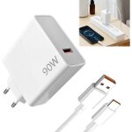 90w chargeur rapide avec c�ble usb c 1. 5m pour xiaomi 15 14 13 ultra poco f6 x7 f7 prochargeur turbo ...
