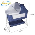 95 * 50 * 98 - 110cm couffin 2 en 1 - bleu marine - pieds triangulaires - lit de b�b� - r�glable en hauteur ...