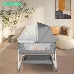95 * 50 * 98 - 110cm couffin pliant  roulettes 2 - en - 1 avec table dallaitement - lit de bb - gris ...