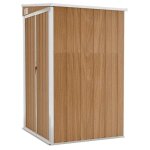 (95704)cabane / abris de jardin chicremise de jardin murale marron 118x100x178 cm acier galvanis fr