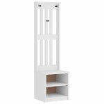 989727& portemanteau - armoire de vestiaire sandnes blanc 45x40x1595 cm bois massif pin 989727& portemanteau - armoire de vestiaire sandnes blanc 45x40x1595 cm bois massif pin