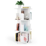 98cm biblioth�que rotative � 3 niveaux pour salon chambre bureau etag�re de rangement tournante avec ...