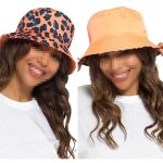 A2z femme chapeau bob r�versible �t� pliable chapeau de soleil protection uv pour camping