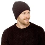A2z hommes noir chapeau hiver tricot torsad� c�tel� mailles popcorn bonnet casquette froid chapeaux