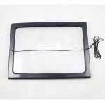 A4 pleine page loupe de lecture loupe avec 4 led lampe lentille de grossissement 3x