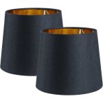 Abat - jour conique moderne - febest - 2 pack - noir et or - doublure dor�e - 175x135 cm - compatible ...