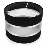 Abat - jour cylindre - light - home - elegance 2030 / 20 - bande chrom�e - 8 couleurs - 20cm