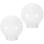 Abat - jour globe en acrylique 2 pices luminaires ronds en plastique luminaires de remplacement