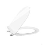 Abattant wc - promiracal - forme d - duroplast blanc - abaissement automatique - d�clipsable entraxe ...