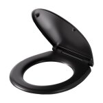 Abattant wc - anycee max - type o - r�sine - noir - fermeture douce
