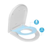 Abattant wc familial forme d avec siège enfant bleu retirable magnétique frein de chute charnière réglable ... Abattant wc familial forme d avec siège enfant bleu retirable magnétique frein de chute charnière réglable ...
