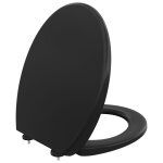 Abattant wc - forme o - noir - r�sine ur�e - formald�hyde - fermeture douce - d�montage rapide