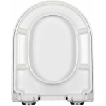 Abattant wc en forme de v et de u avec fermeture douce et facile nettoyer blanc avec un bouton libration ...