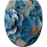 Abattant wc avec frein de chute et lib�ration rapide bluemara - montage facile par le haut