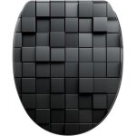 Abattant wc avec frein de chute et lib�ration rapide cube - montage facile par le haut